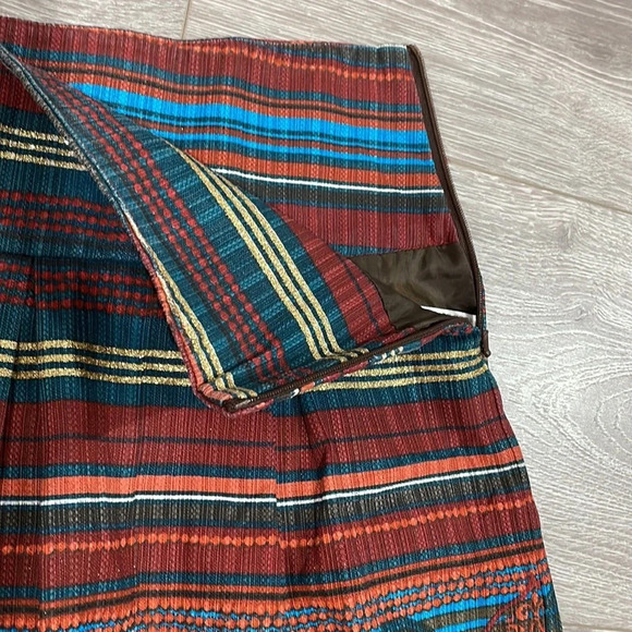 Kenzie Girl Linen Blend Pleated Skirt Pom Pom Hem Detail 5 - Picture 16 of 16